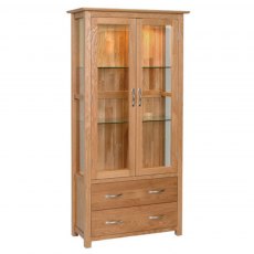 Devonshire New Oak Display Cabinet