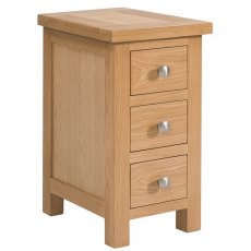 Devonshire Dorset Light Oak Compact 3 Drawer Bedside