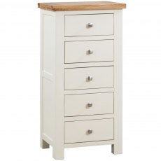 Devonshire Dorset Painted 5 Drawer Tall Chest