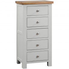 Devonshire Dorset Painted 5 Drawer Tall Chest