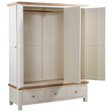 Devonshire Dorset Painted Triple Wardrobe With 3 Drawers