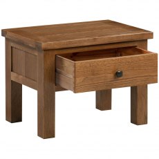 Devonshire Dorset Rustic Oak Side Table With Drawer
