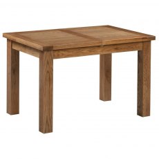 Devonshire Dorset Rustic Oak Dining Table With 1 Extension