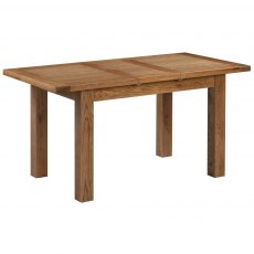 Devonshire Dorset Rustic Oak Dining Table With 1 Extension