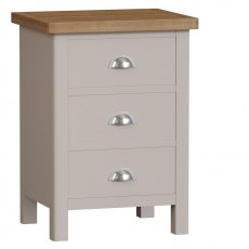 Hafren Collection KRA 3 Drawer Bedside Cabinet