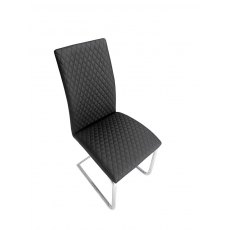 Hafren Collection Diamond Stich Dining Chair With Chrome Legs