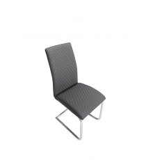 Hafren Collection Diamond Stich Dining Chair With Chrome Legs