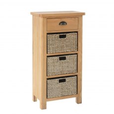 Hafren Collection KRAO 1 Drawer 3 Basket Cabinet