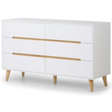 Julian Bowen Alicia 6 Drawer Wide Chest