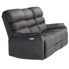 Annaghmore Savoy Grey Fabric 3 Seater Electric Recliner