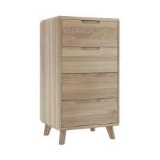 Bell & Stocchero Como Oak Slim 4 Drawer Chest