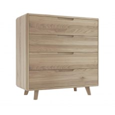 Bell & Stocchero Como Oak Medium 4 Drawer Chest