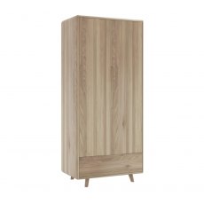 Bell & Stocchero Como Oak Double Wardrobe With Drawer