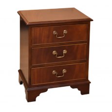 Bradley Furniture Mahogany 3 Drawer Bedside Chest