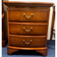 Bradley Furniture Mahogany 3 Drawer Bedside Chest