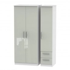 Welcome Furniture Knightsbridge Triple Wardrobe 2 Small Drawers