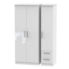 Welcome Furniture Knightsbridge Triple Wardrobe 2 Small Drawers