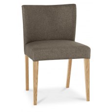 Bentley Designs Turin Light Oak Low Back Upholstered Dining Chair