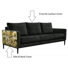 G Plan Vintage Ridley 4 Seater Sofa In Fabric B With Accent Fabric C