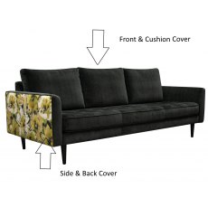 G Plan Vintage Ridley 4 Seater Sofa In Fabric C With Accent Fabric B