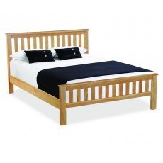 Global Home New Trinity Oak slatted Bed Frame