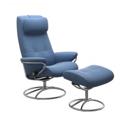 Stressless Berlin Recliner High Back Chair & Footstool (Original Base)