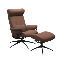 Stressless Berlin Recliner Chair & Footstool With Adjustable Headrest (Star Base)