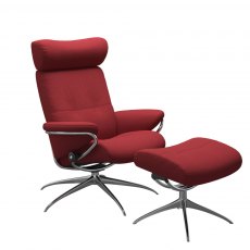 Stressless Berlin Recliner Chair & Footstool With Adjustable Headrest (Star Base)