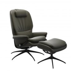 Stressless Rome Recliner High Back Chair & Footrest (Star Base)