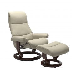 Stressless View Recliner Chair & Footstool (Classic Base)