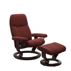 Stressless Consul Recliner Chair & Footstool (Classic Base)