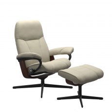Stressless Consul Recliner Chair & Footstool (Cross Base)