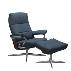Stressless David Recliner Chair & Footstool (Cross Base)