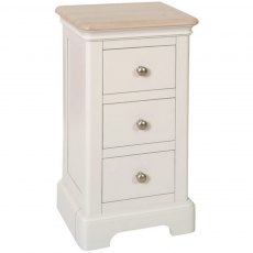 Devonshire Lydford Painted 3 Drawer Compact Bedside Chest