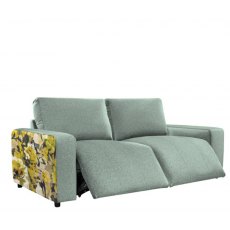 Jay Blades X - G Plan Morley Double Power Footrest Split Sofa In Fabric B With Accent Fabric C