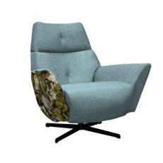 G Plan Vintage Peabody Swivel Chair With Accent Fabric C