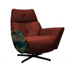 G Plan Vintage Peabody Swivel Chair With Accent Fabric C