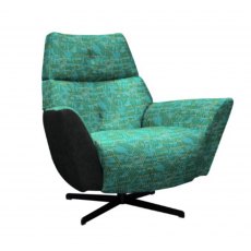 G Plan Vintage Peabody Swivel Chair With Accent Fabric B