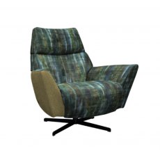 G Plan Vintage Peabody Swivel Chair With Accent Fabric B