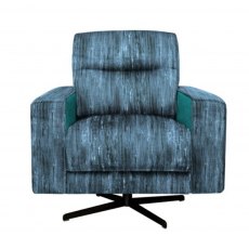 G Vintage Plan Bethnal Swivel Chair With Accent Fabric B