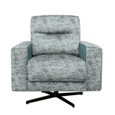 G Vintage Plan Bethnal Swivel Chair With Accent Fabric B