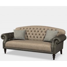 Tetrad Arbroath Midi Sofa In Harris Tweed & Leather