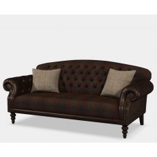 Tetrad Arbroath Midi Sofa In Harris Tweed & Leather