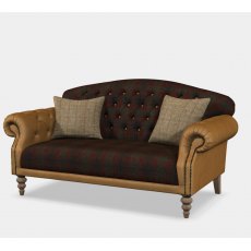 Tetrad Arbroath Petit Sofa In Harris Tweed & Leather