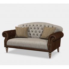 Tetrad Arbroath Petit Sofa In Harris Tweed & Leather