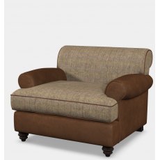 Tetrad Nevis Chair In Harris Tweed & Leather