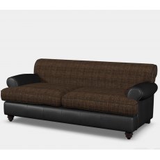 Tetrad Nevis Grand Sofa In Harris Tweed & Leather