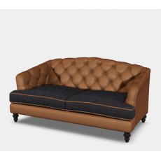 Tetrad Dalmore Petit Sofa In Harris Tweed & Leather