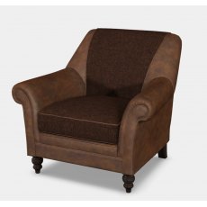 Tetrad Dalmore Accent Chair In Harris Tweed & Leather