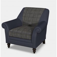 Tetrad Dalmore Accent Chair In Harris Tweed & Leather
